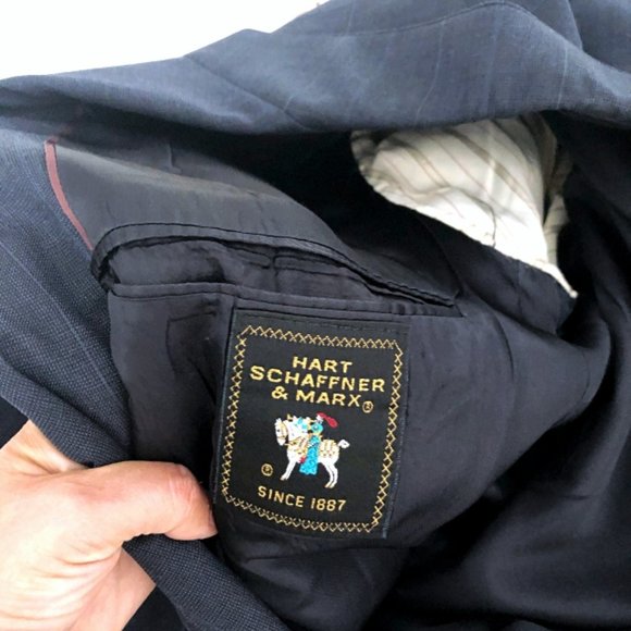 HART SCHAFFNER MARX Men's Plaid Blazer Jacket 42R - Picture 8 of 10